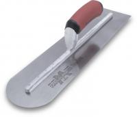 Marshalltown 13513 18" x 4" Round Front End Finishing Trowel with Curved DuraSoft Handle