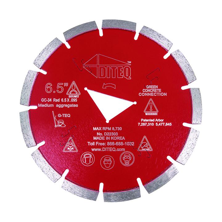 Diteq G-TEQ Green Concrete Blade - Red