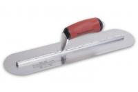 Marshalltown 13523 16" x 4" Fully Rounded Finishing Trowel with Curved DuraSoft Handle