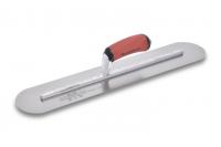 Marshalltown 13527 20" x 4" Fully Rounded Finishing Trowel with Curved DuraSoft Handle