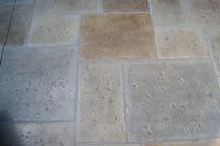 Tumbled Travertine Ashlar Versailles Grouted & Stained