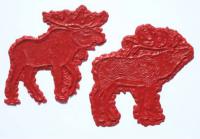 Set of Moose & Elk Sculpted Accent Pieces
