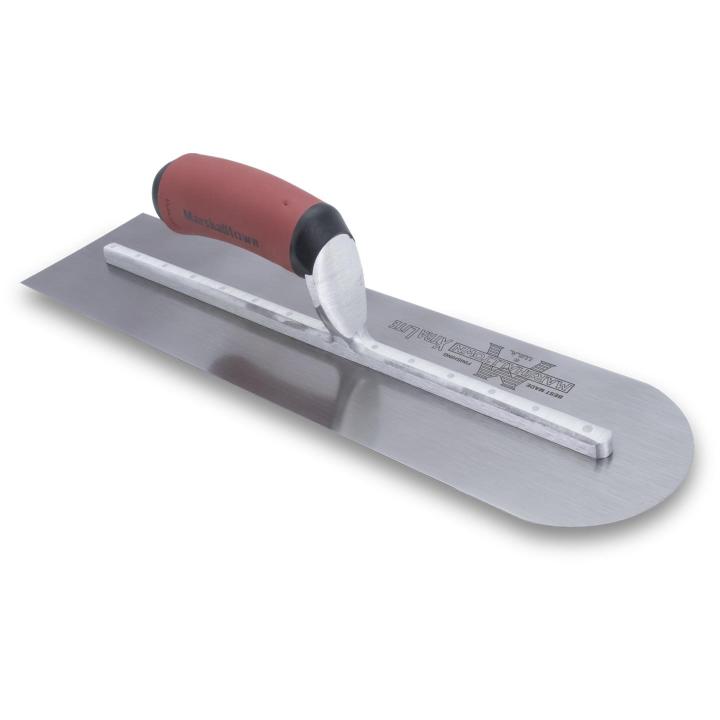 Marshalltown 13511 16" x 4" Finishing Trowel Round Front End with Curved DuraSoft Handle