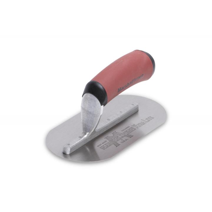 Marshalltown 14250 7-1/2" x 4" Fully Rounded Wall Form Trowel with DuraSoft Handle