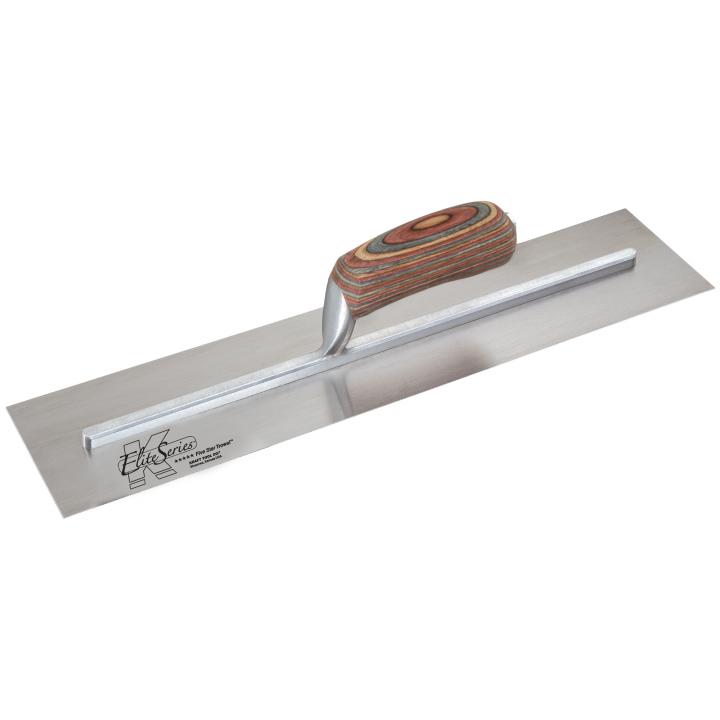 Kraft Tool CFE227 18" x 4" Carbon Steel Cement Trowel with Laminated Wood Handle